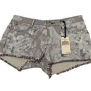 NWT $108 Juicy Couture Embellished Striped Daisy Duke Shorts – Size 28